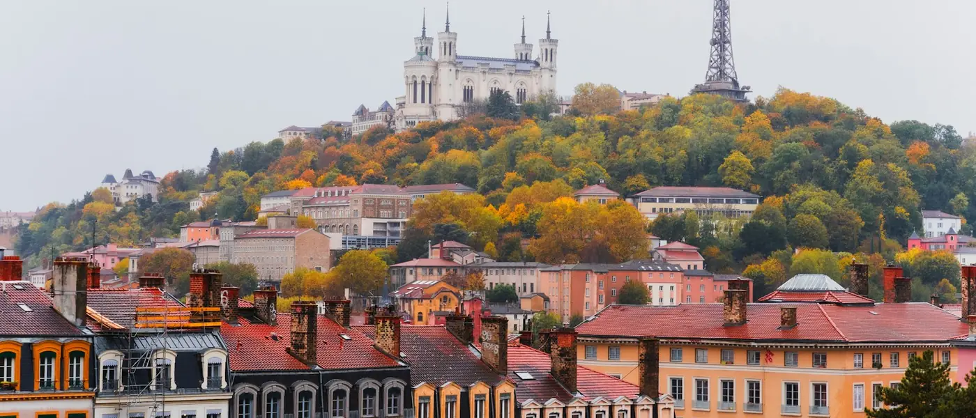 Lyon, colline de Fourvière en automne