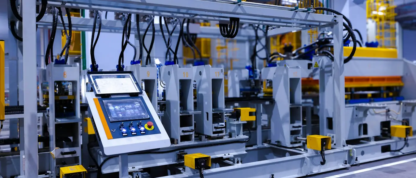 Poste de commande d'une machine industrielle